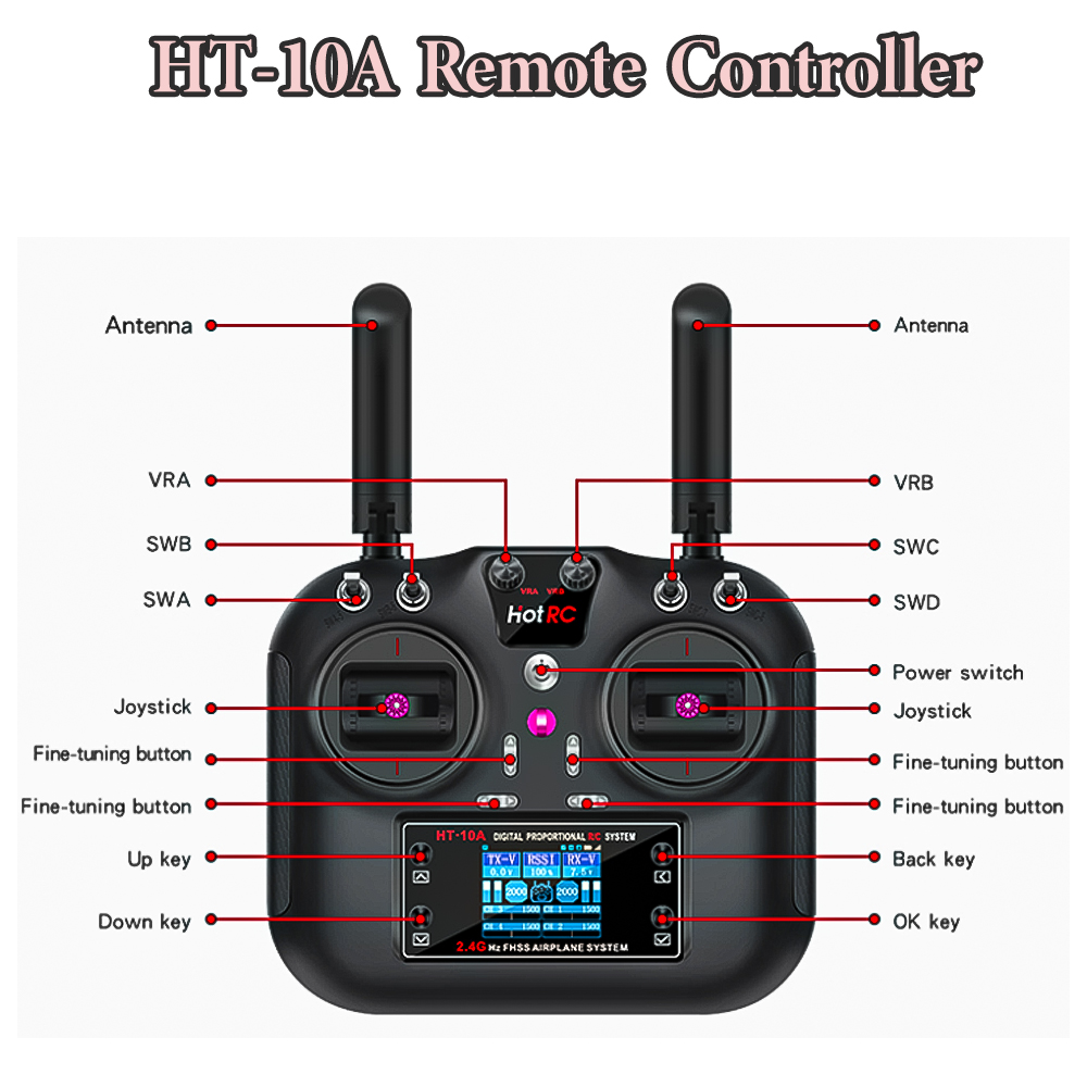 Радиопередатчик Hotrc HT-10A 2 – обзор и цена Rc Helicopter Remote Control