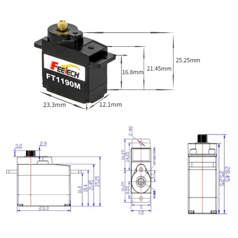 FEETECH FT1190M 4.8-6В 3.5кг М – обзор и цена Rc Helicopter Battery
